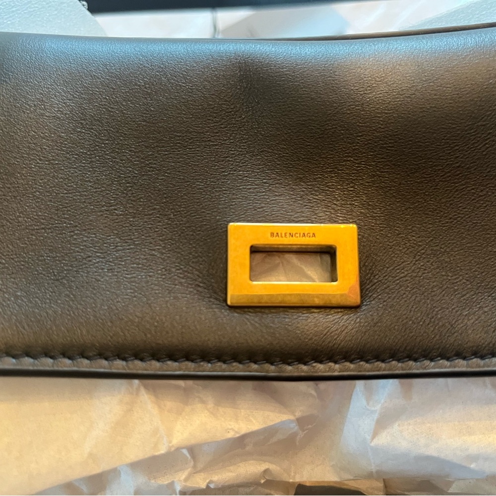 New - Balenciaga Black Rodeo Medium Leather Shoulder Bag with gold hardware - Picture 13 of 14